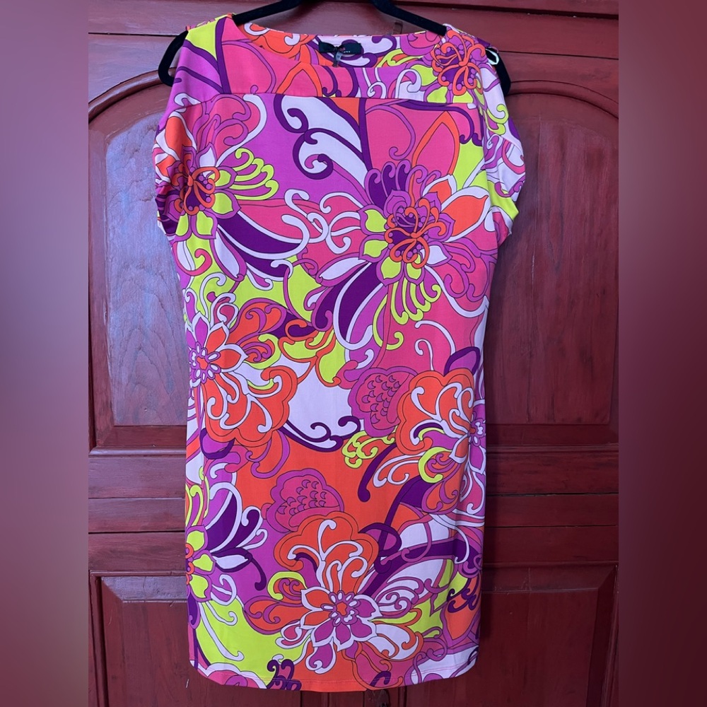 Trina Turk Floral Shift Dress in Pink, Orange & Yellow NWT - Picture 12 of 12